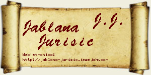 Jablana Jurišić vizit kartica